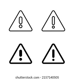 Exclamation danger icons vector. attention sign and symbol. Hazard warning attention sign