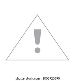Exclamation danger line sign