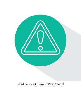 Exclamation danger line sign