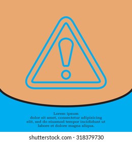 Exclamation danger line sign