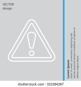 Exclamation danger line sign