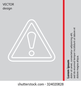 Exclamation danger line sign