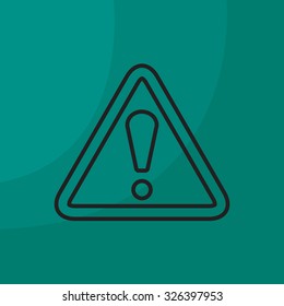 Exclamation danger line sign