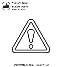 Exclamation danger line sign