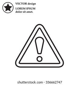 Exclamation danger line sign