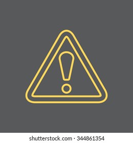 Exclamation danger line sign