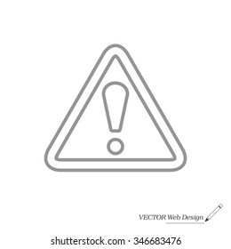 Exclamation danger line sign