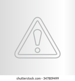 Exclamation danger line sign