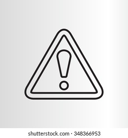 Exclamation danger line sign