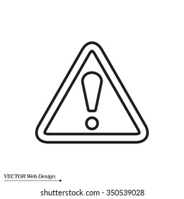 Exclamation danger line sign