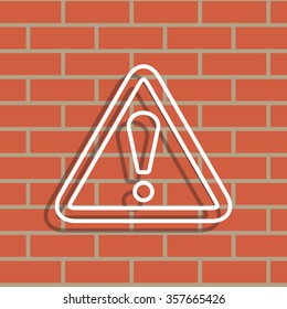 Exclamation danger line sign