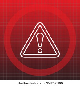 Exclamation danger line sign