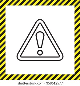 Exclamation danger line sign