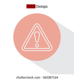 Exclamation danger line sign