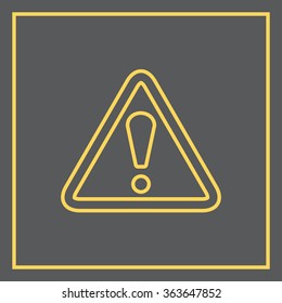 Exclamation danger line sign