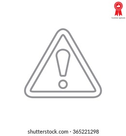 Exclamation danger line sign