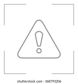 Exclamation danger line sign