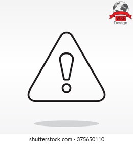 Exclamation danger line sign