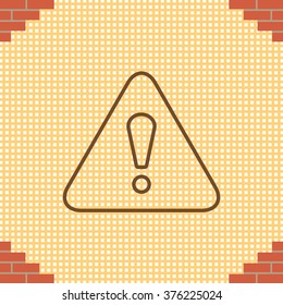 Exclamation danger line sign