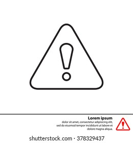 Exclamation danger line sign
