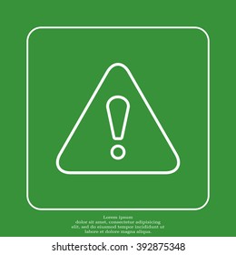 Exclamation danger line sign