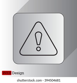 Exclamation danger line sign