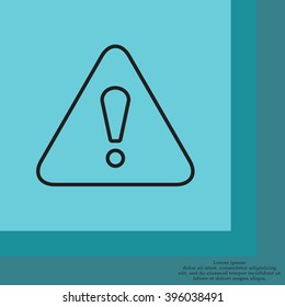 Exclamation danger line sign