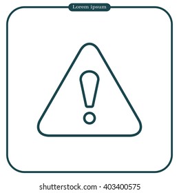 Exclamation danger line sign