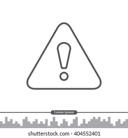 Exclamation danger line sign