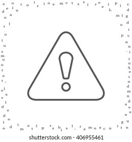 Exclamation danger line sign