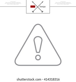 Exclamation danger line sign