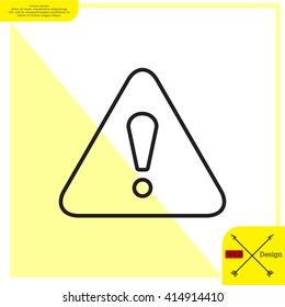 Exclamation danger line sign