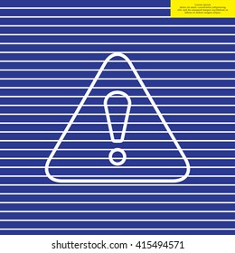 Exclamation danger line sign