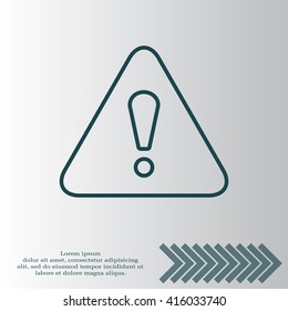 Exclamation danger line sign