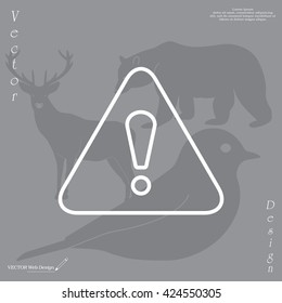 Exclamation danger line sign
