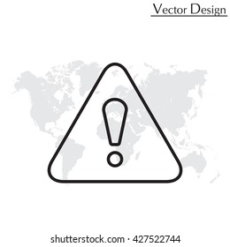 Exclamation danger line sign