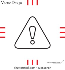 Exclamation danger line sign