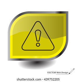 Exclamation danger line sign