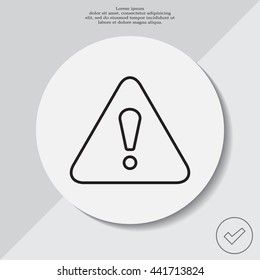 Exclamation danger line sign