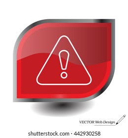 Exclamation danger line sign