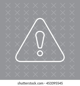 Exclamation danger line sign