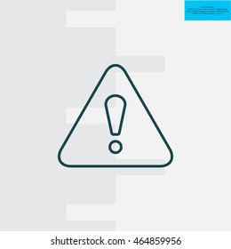 Exclamation danger line sign
