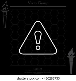 Exclamation danger line sign