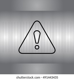 Exclamation danger line sign