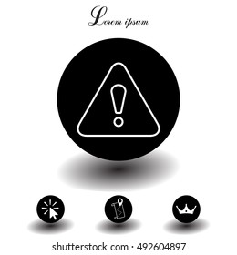 Exclamation danger line sign