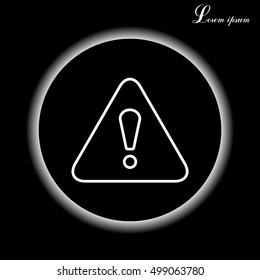 Exclamation danger line sign
