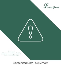 Exclamation danger line sign