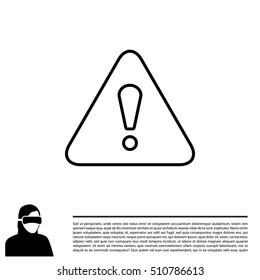 Exclamation danger line sign
