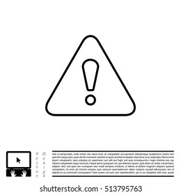 Exclamation danger line sign