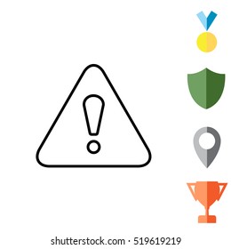 Exclamation danger line sign